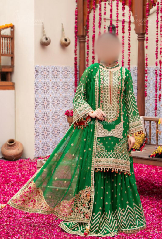 F-440-A - Forest Green - Noor-e-Jahan by Karma 2024