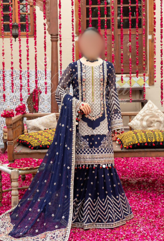 F-440-A - Navy Blue - Noor-e-Jahan by Karma 2024