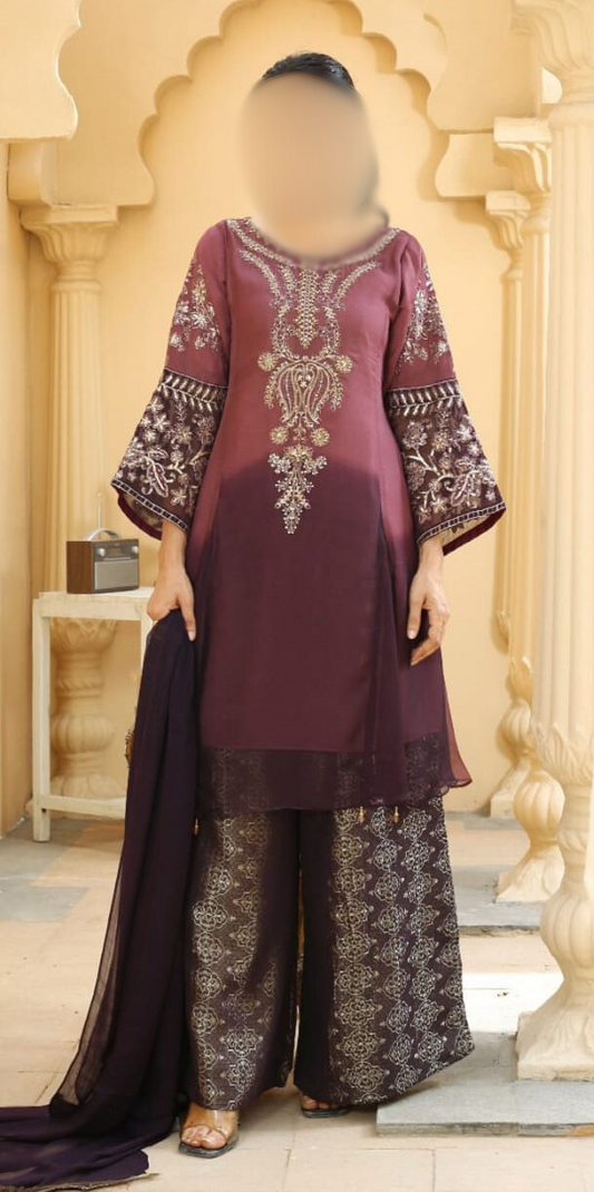 PE-12 - Twilight Elegance - 3 Pc Chiffon