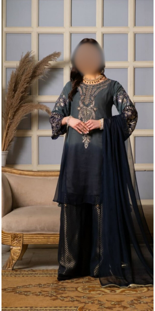 PE-13 - Twilight Elegance - 3 Pc Chiffon